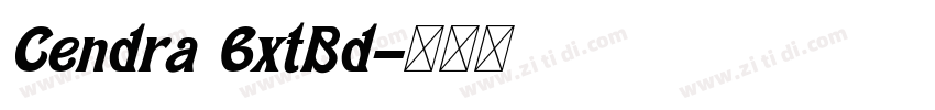 Cendra ExtBd字体转换